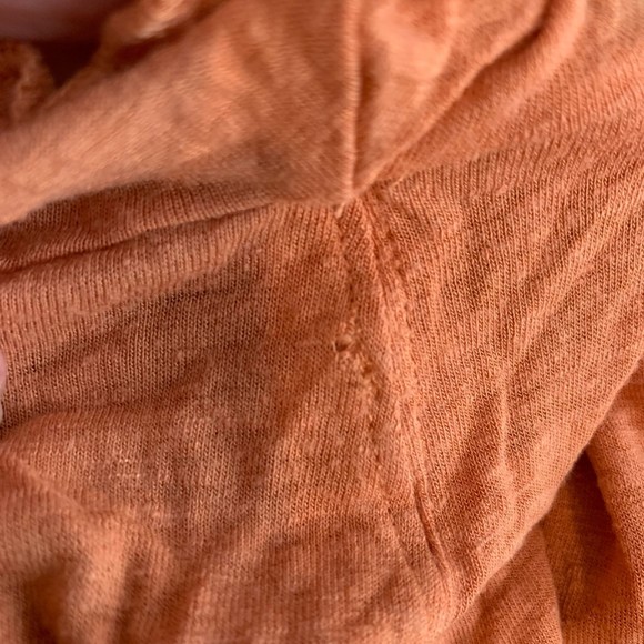 Free People orange cold shoulder short sleeve top small - Picture 6 of 7